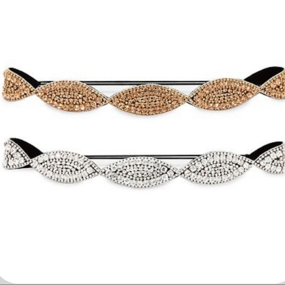 ✨Anthro Boho Jeweled Gold Headband🎀 - Picture 2 of 4